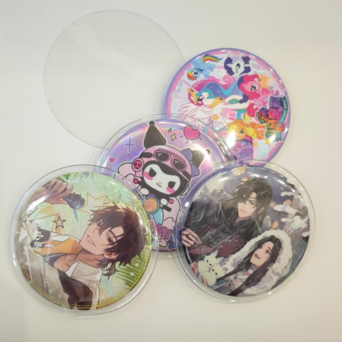 Amazon | Aisetmoon 缶バッジカバー 40枚入り 高い透明性 缶バッジ